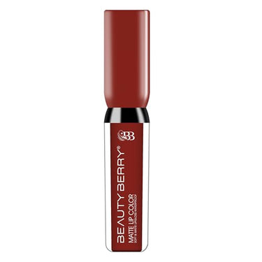 Beauty Berry Soft & Matte Waterproof Lip Color, Rich Pigment, Long Lasting Non-Transfer Liquid Lipstick With Vitamin E (Falu Red-22, 1)